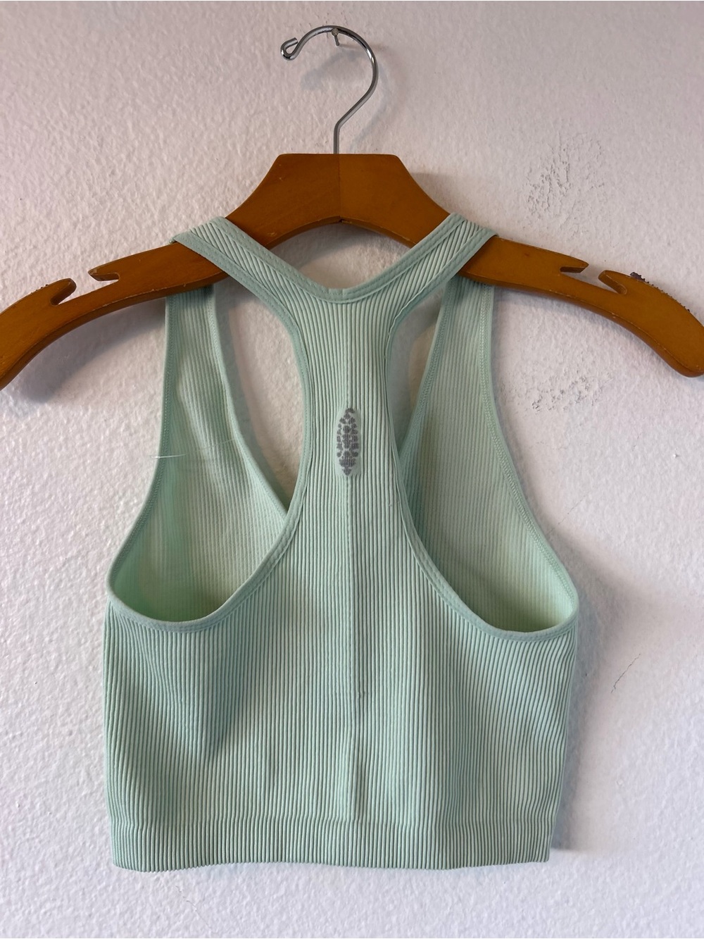 Free People Movement Ribbed Mint Green Racerback Crop Tank - Picture 6 of 8